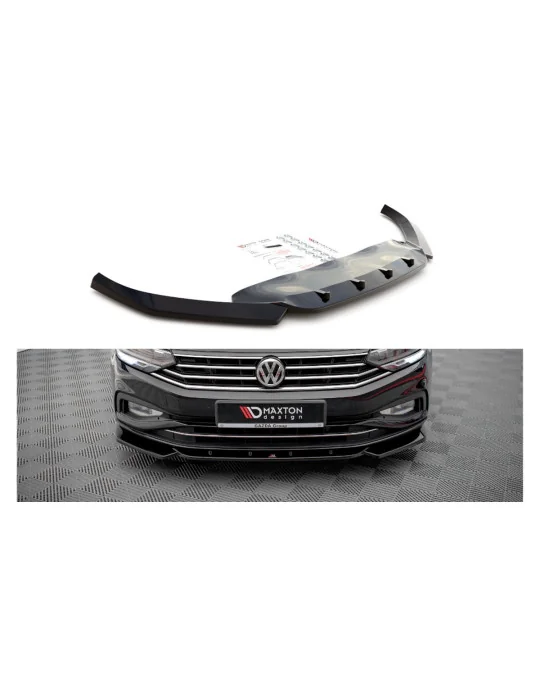 Splitter avant Volkswagen Passat B8 phase 2 v.1 noir brillant Maxton Design