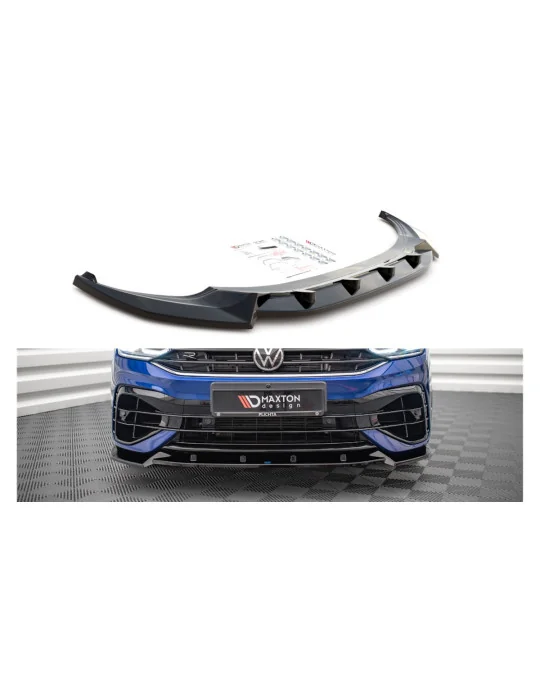 Lame avant Volkswagen Tiguan R II restylé v.2 noir brillant Maxton Design