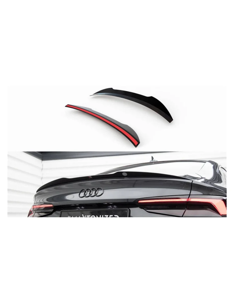 Extension de becquet Audi A5 F5 Sportback S-Line v.1 noir brillant