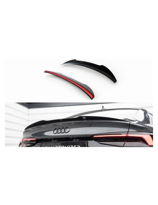 Extension de becquet Audi A5 F5 Sportback S-Line v.1 noir brillant Maxton Design