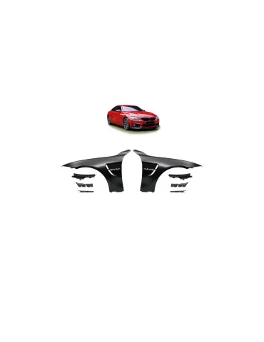 Ailes avant sport à ouïes BMW Série 4 F32 / F33 / F36 noires