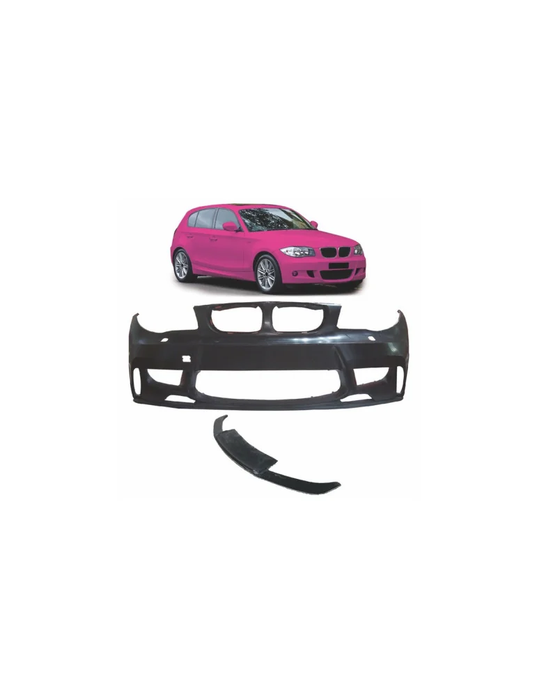 Lame avant BMW Série 1 E81 / E82 / E87 / E88 noir mat