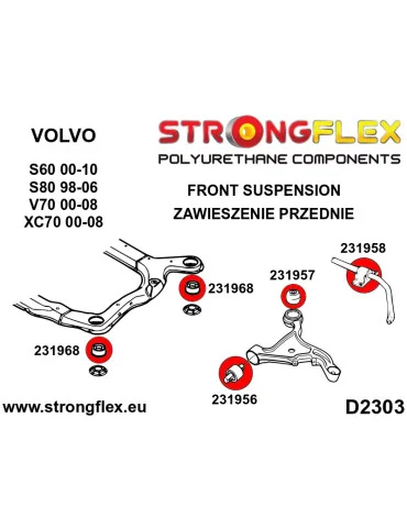 Silent-bloc arrière de bras inférieur avant Volvo S60 / V70 / S80