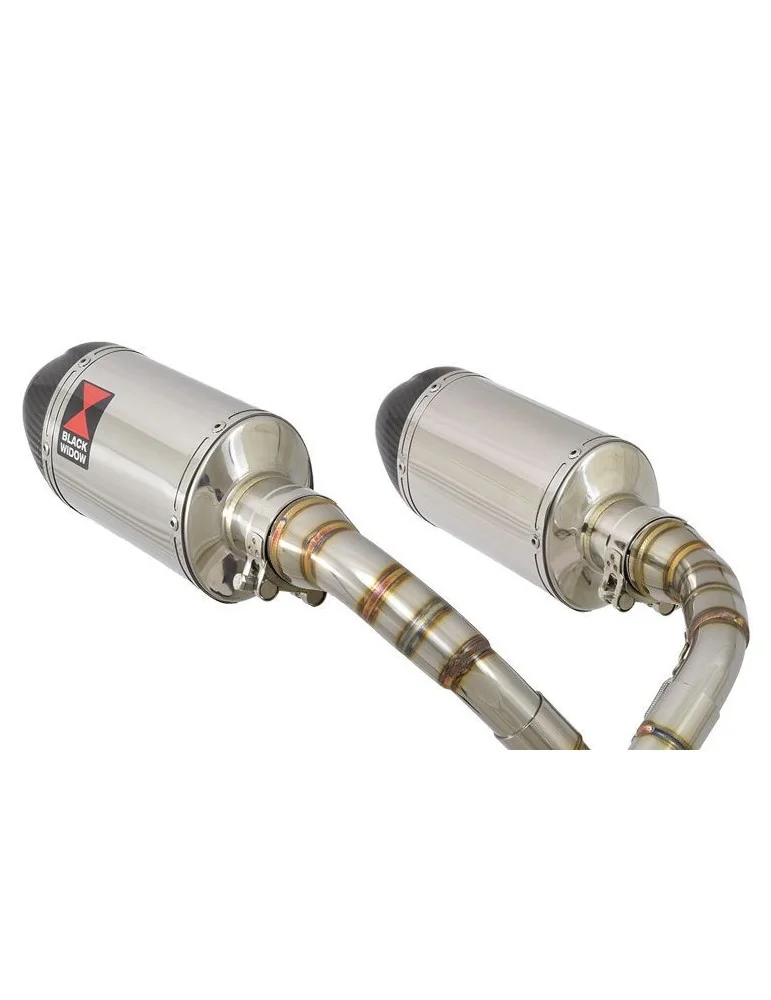 MSX 125 GROM 1-2 Par paire Ligne complète & Silencieux Ovale En Inox + Carbone Tip 200mm