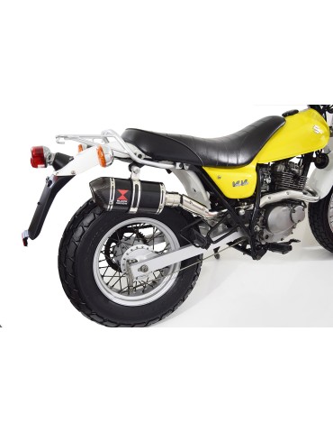 Suzuki RV 125 / RV 250 VAN VAN 2003 - 2018  Ligne complète & Silencieux Ovale Noir en Inox + Canule en Carbone 200mm