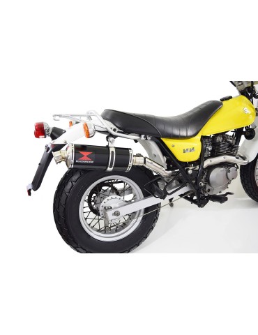 Suzuki RV 125 / RV 250 VAN VAN 2003 - 2018  Ligne complète & Silencieux Ovale Noir en Inox 300mm