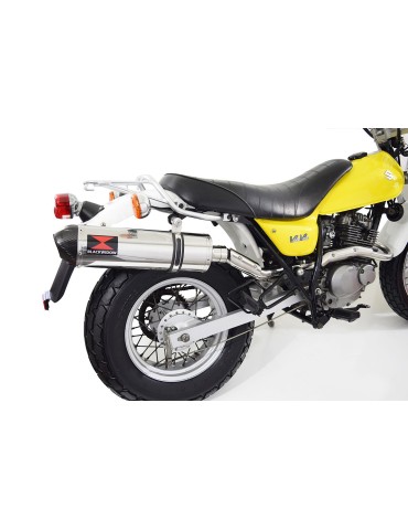 Suzuki RV 125 / RV 250 VAN VAN 2003 - 2018  Ligne complète & Silencieux Ovale en Inox + Canule en Carbone 400mm