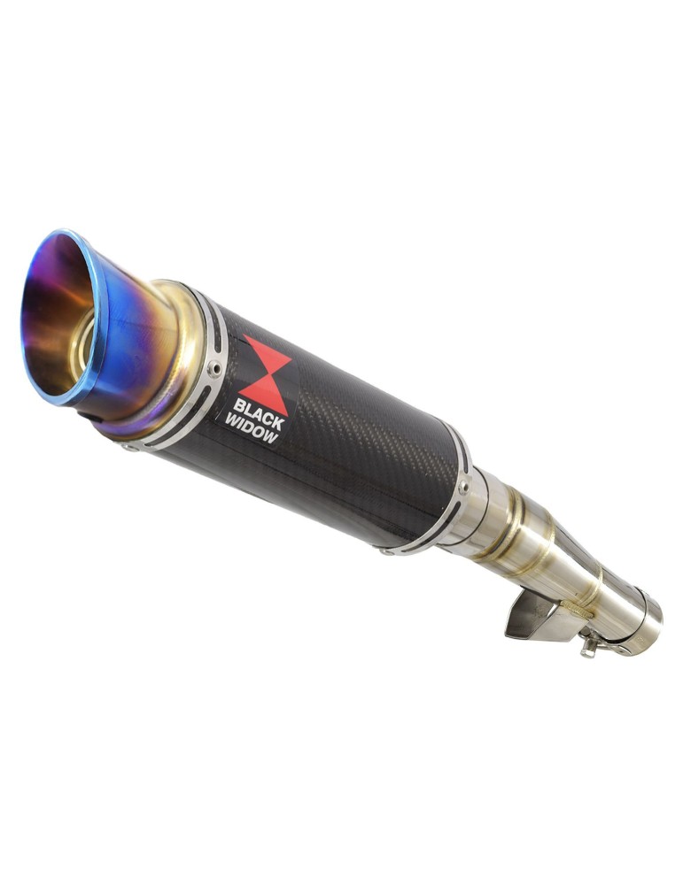 Honda NC 700 750 Integra 700 750 Tube de raccord + Silencieux GP Rond Carbone + canule Anodisé 230mm