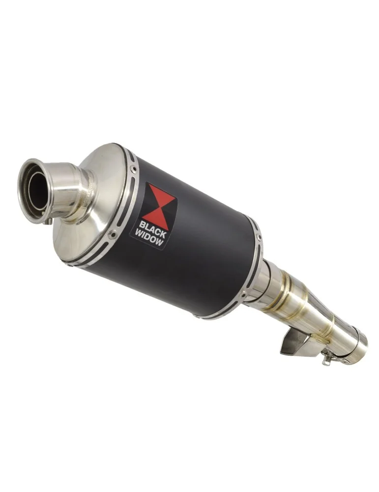 Honda NC 700 750 Integra 700 750 Tube de raccord + Silencieux Ovale Noir Inox 230mm