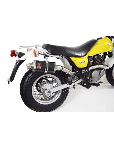 Suzuki RV 125 / RV 250 VAN VAN 2003 - 2018 Ligne complète & Silencieux Ovale Noir en Inox 230mm