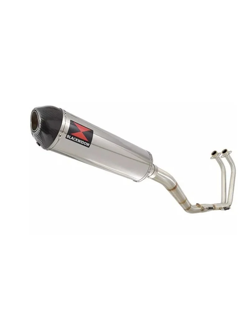 YZF R3 YZF R25 2015 - 2017 Decata Ligne complète + Silencieux Ovale En Inox + Canule En Carbone 400mm