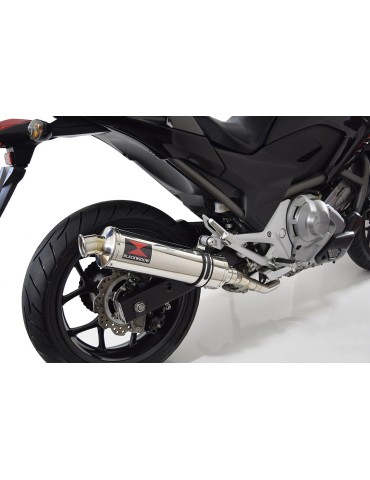 Honda NC 700 750 Integra 700 750 Decata Ligne complète / Silencieux Rond Inox 400mm