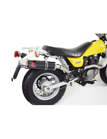 Suzuki RV 125 / RV 250 VAN VAN 2003 - 2018 Silencieux GP Rond Noir en Inox 360mm