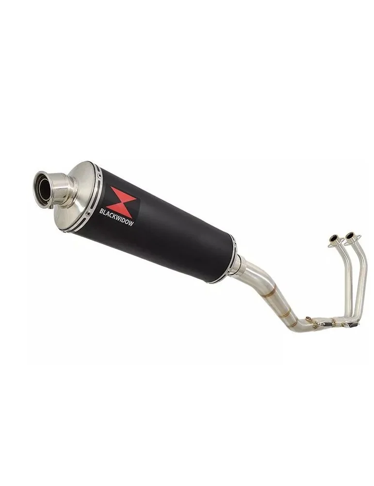 YZF R3 YZF R25 2015 - 2017 Decata Ligne complète + Silencieux Ovale Noir En Inox 400mm