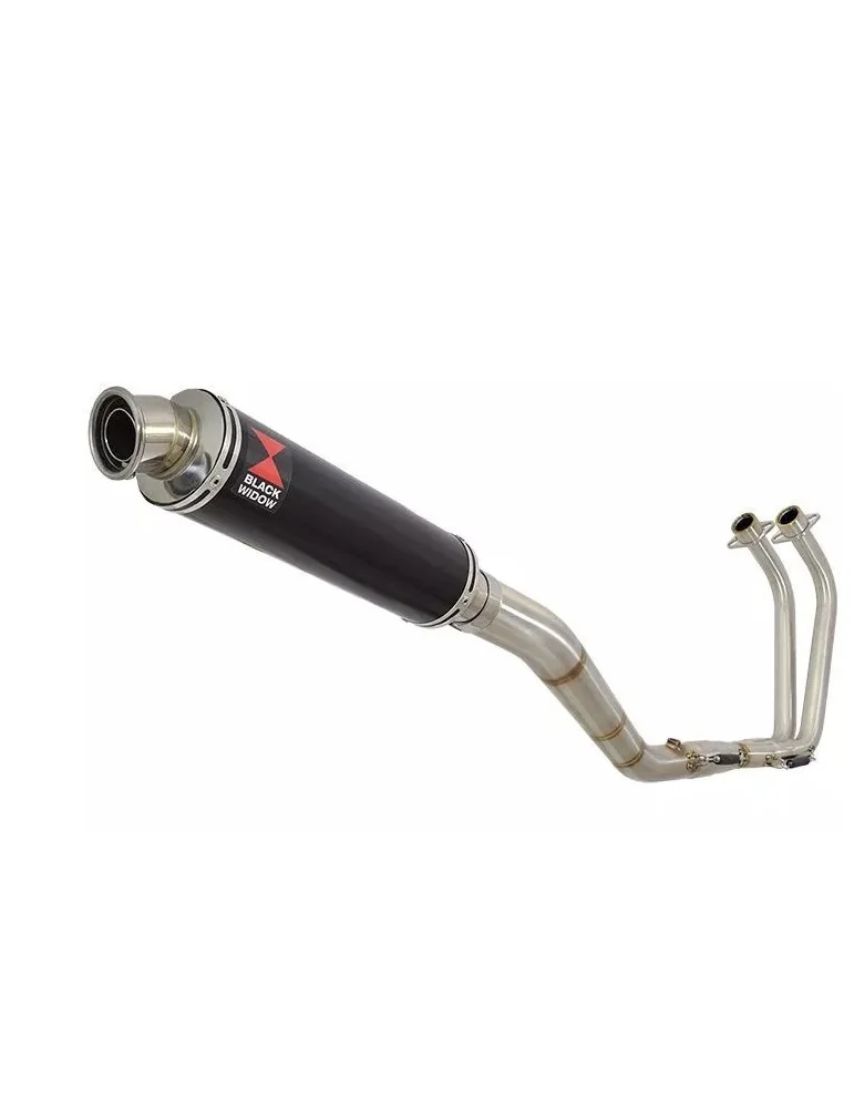 YZF R3 YZF R25 2015 - 2017 Decata Ligne complète + Silencieux Rond Noir En Inox 350mm