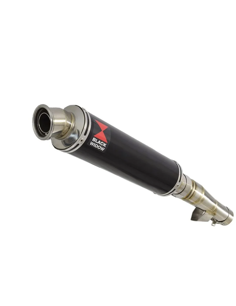 Honda NC 700 750 Integra 700 750 Tube de raccord + Silencieux Rond Noir Inox 350mm