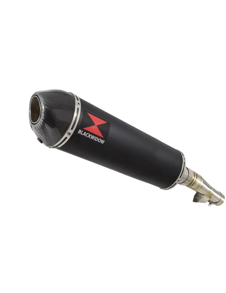 Honda NC 700 750 Integra 700 750 Decata Ligne complète / Silencieux Ovale Noir Inox + Carbone Tip (1) 400mm