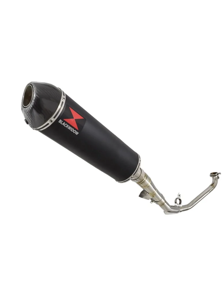 Honda NC 700 750 Integra 700 750 Decata Ligne complète / Silencieux Ovale Noir Inox + Carbone Tip 400mm