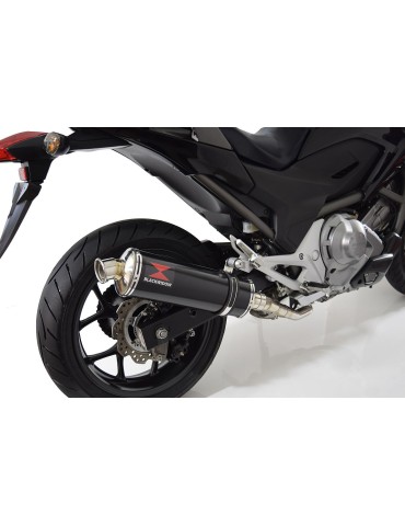 Honda NC 700 750 Integra 700 750 Decata Ligne complète / Silencieux Ovale Noir Inox 400mm