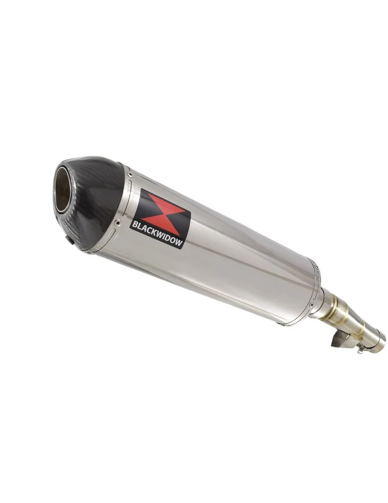 Honda NC 700 750 Integra 700 750 Tube de raccord + Silencieux Ovale Inox + Carbone Tip 400mm
