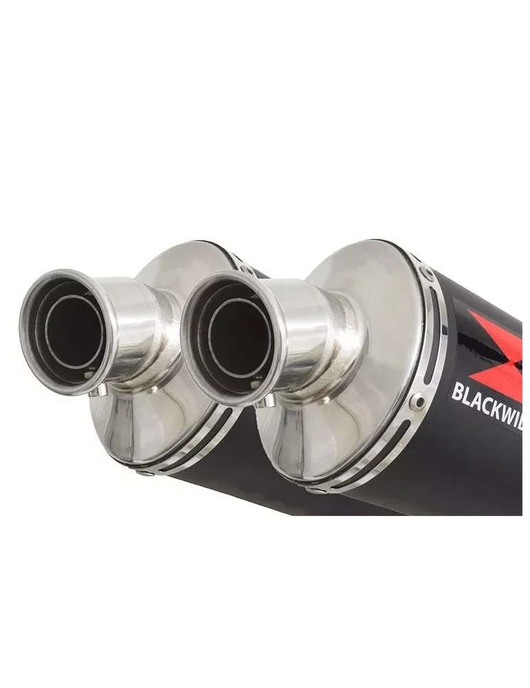 GL1500 GL 1500 GOLDWING Kit / Silencieux Rond Noir En Inox 400mm