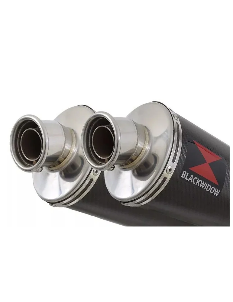 GL1500 GL 1500 GOLDWING Kit / Silencieux Ovale Noir En Inox 400mm