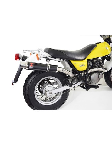 Suzuki RV 125 / RV 250 VAN VAN 2003 - 2018 Silencieux GP Rond Noir en Inox 350mm