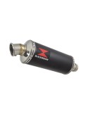Suzuki RV 125 / RV 250 VAN VAN 2003 - 2018 Silencieux Rond Noir en Inox 300mm