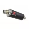 Suzuki RV 125 / RV 250 VAN VAN 2003 - 2018 Silencieux Rond Noir en Inox 300mm