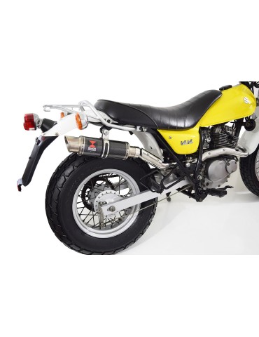 Suzuki RV 125 / RV 250 VAN VAN 2003 - 2018 Silencieux Rond En Carbone & Canule en Titane 230mm