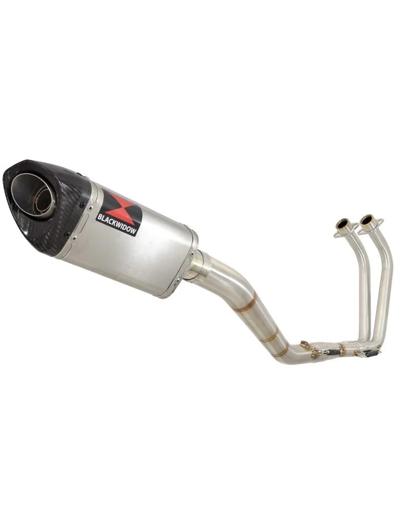 YZF R3 YZF R25 2015 - 2017 Decata Ligne complète + Silencieux Tri Ovale en Inox + Canule en Carbone 250mm