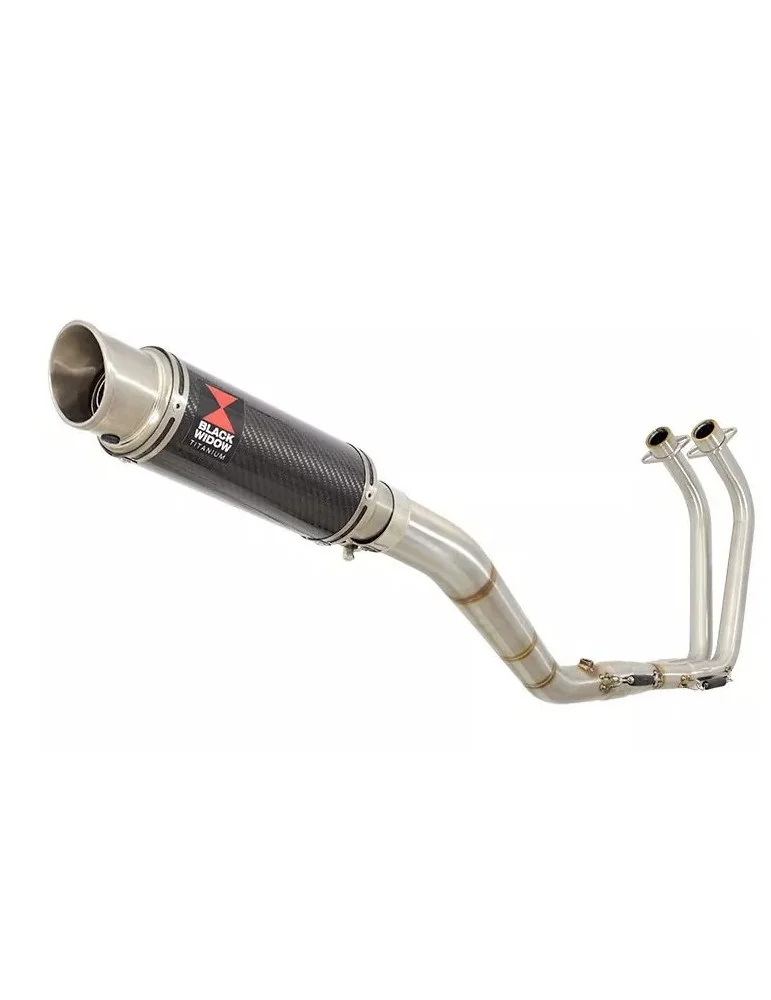 YZF R3 YZF R25 2015 - 2017 Decata Ligne complète + Silencieux GP Style Rond En Carbone + Canule en Titane 230mm