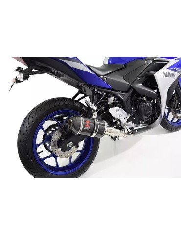 YZF R3 YZF R25 2015 - 2017 Decata Ligne complète + Silencieux Ovale En Carbone 200mm