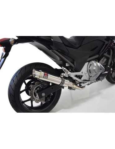 Honda NC 700 750 Integra 700 750 Decata Ligne complète / Silencieux Rond GP Style Inox 350mm