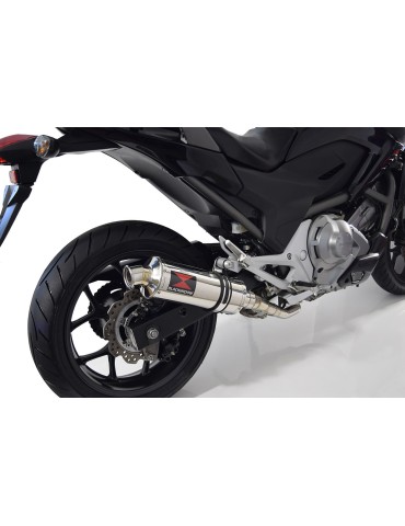 Honda NC 700 750 Integra 700 750 Decata Ligne complète / Silencieux Rond Inox 300mm