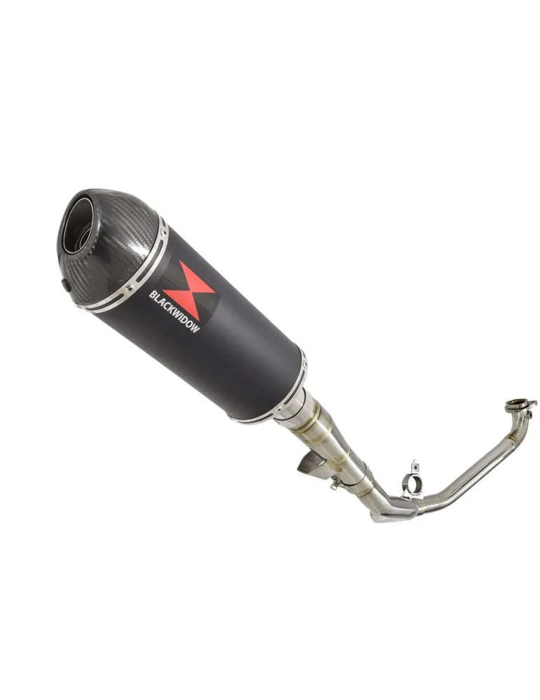Honda NC 700 750 Integra 700 750 Decata Ligne complète / Silencieux Ovale Noir Inox + Carbone Tip 300mm