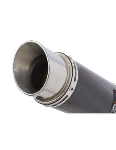 Suzuki RV 125 / RV 250 VAN VAN 2003 - 2018 Silencieux Rond En Carbone 200mm