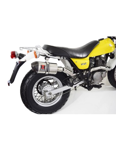 Suzuki RV 125 / RV 250 VAN VAN 2003 - 2018 Silencieux Ovale En Inox & Canule en Carbone 200mm