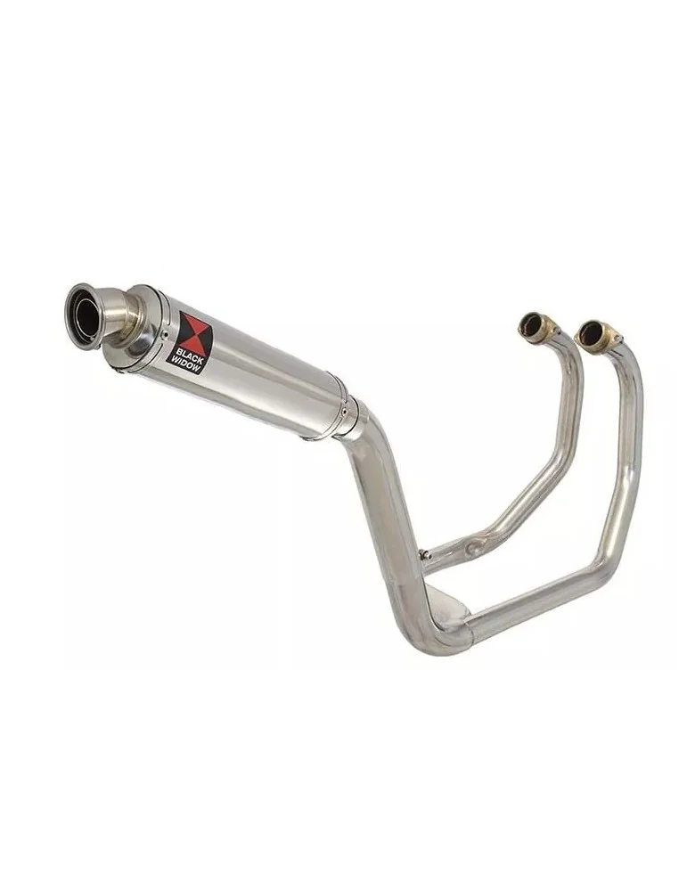 KAWASAKI KLE 500 KLE500 Ligne complète & Silencieux Rond En Inox 350mm