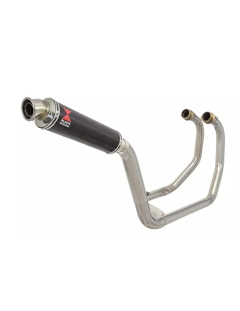 KAWASAKI KLE 500 KLE500 Ligne complète & Silencieux Rond En Carbone 350mm