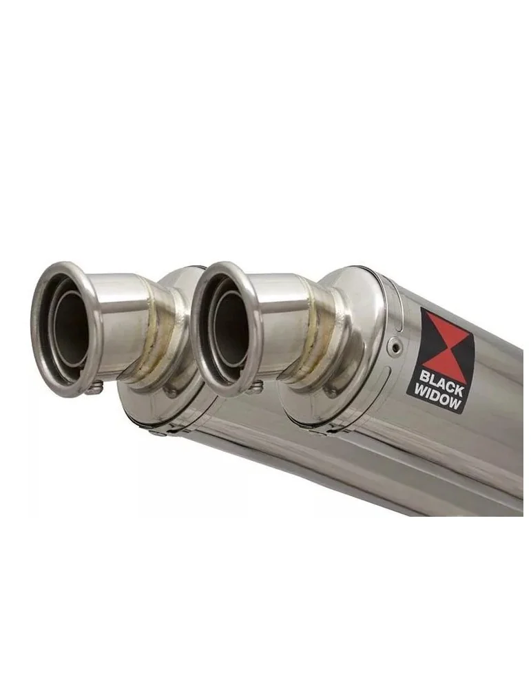 Kawasaki KLV 1000 2004-2007 Silencieux Kit / Silencieux Rond En Inox 350mm
