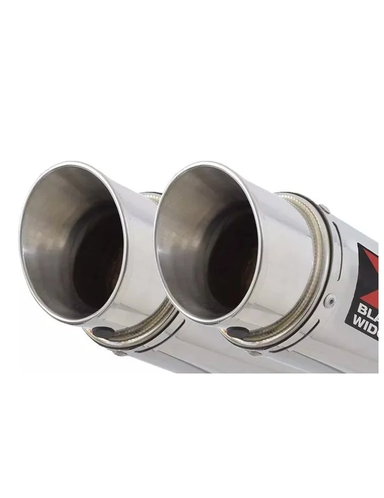 Kawasaki KLV 1000 2004-2007 Silencieux Kit / Silencieux Rond GP Style En Inox 350mm