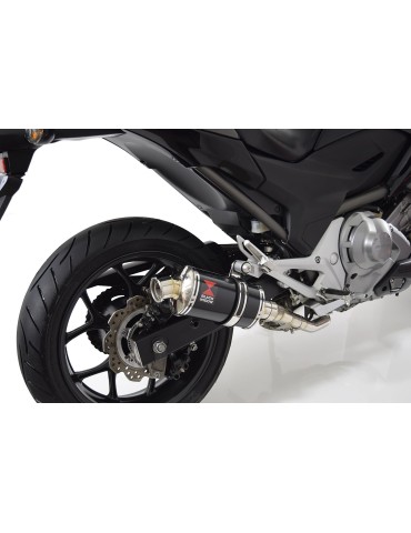 Honda NC 700 750 Integra 700 750 Decata Ligne complète / Silencieux Ovale Noir Inox 230mm