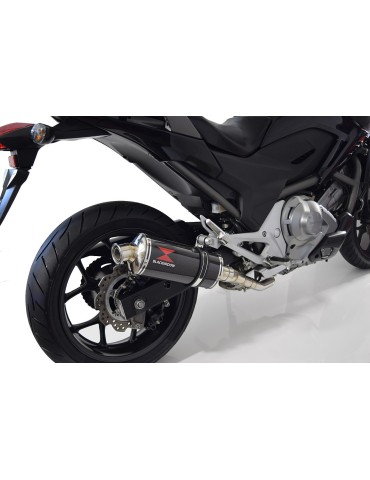 Honda NC 700 750 Integra 700 750 Decata Ligne complète / Silencieux Ovale En Carbone 300mm