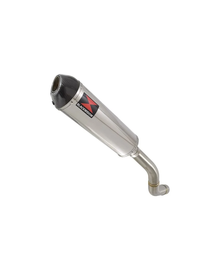 Z800 ZR800A Z800E 13 14 15 16 Tube de raccord (Link Pipe) Silencieux Ovale en Inox + Canule de Carbone 400mm