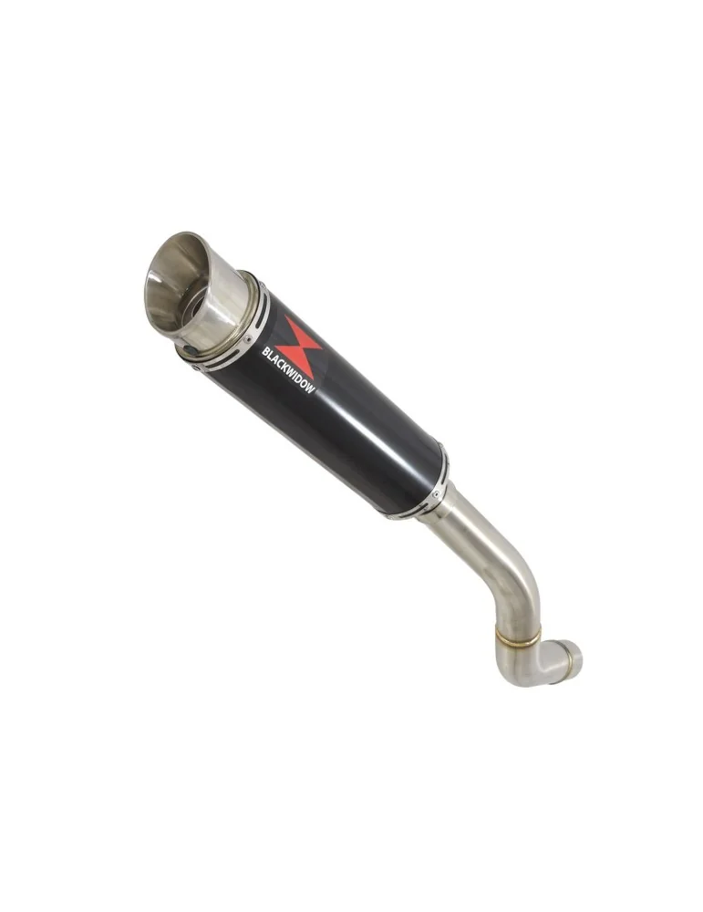 Z800 ZR800A Z800E 13 14 15 16 Tube de raccord (Link Pipe) / Silencieux Rond GP style Noir en Inox 360mm