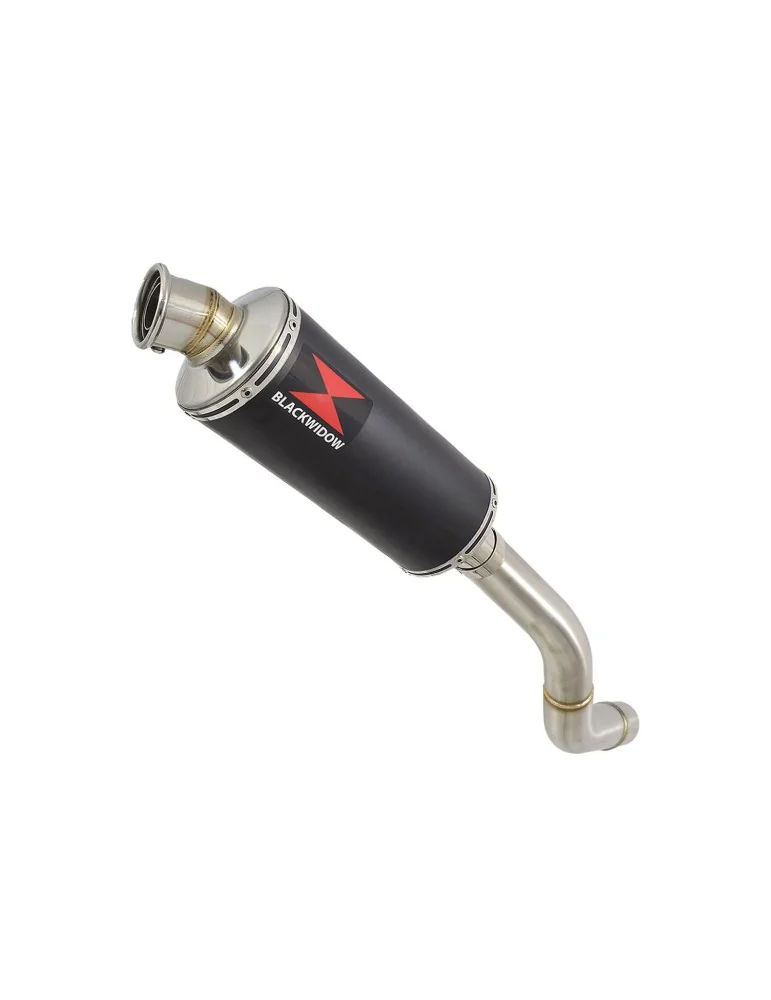 Z800 ZR800A Z800E 13 14 15 16 Tube de raccord (Link Pipe) / Silencieux Rond Noir en Inox 300mm
