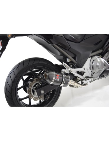 Honda NC 700 750 Integra 700 750 Decata Ligne complète / Silencieux Ovale En Carbone + Carbone Tip 200mm