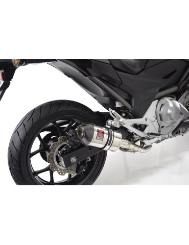 Honda NC 700 750 Integra 700 750 Decata Ligne complète / Silencieux Ovale Inox + Carbone Tip 200mm