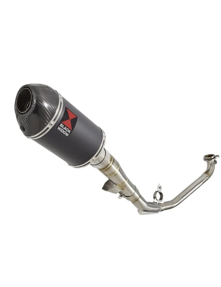 Honda NC 700 750 Integra 700 750 Decata Ligne complète / Silencieux Ovale Noir Inox + Carbone Tip 200mm